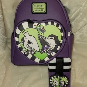 SOLD OUT Loungefly Beetlejuice backpack & card holder. BL exclusive.